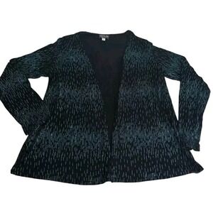 Onyx Nite by‎ Wendye Chaitin Womens Open Front Cardigan Size Large Vintage